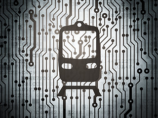 Image showing Travel concept: circuit board with Train