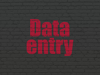 Image showing Data concept: Data Entry on wall background