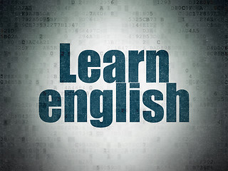 Image showing Education concept: Learn English on Digital Paper background