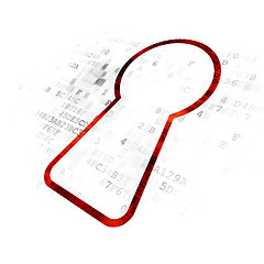 Image showing Security concept: Keyhole on Digital background