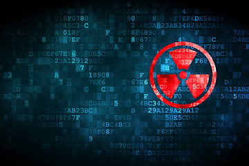 Image showing Science concept: Radiation on digital background