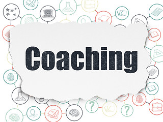 Image showing Learning concept: Coaching on Torn Paper background