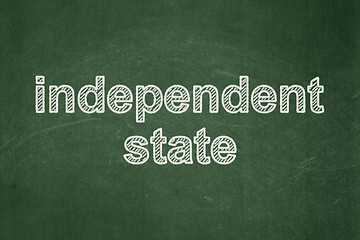 Image showing Political concept: Independent State on chalkboard background