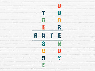 Image showing Money concept: Rate in Crossword Puzzle