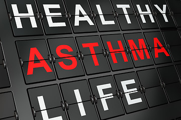 Image showing Health concept: Asthma on airport board background
