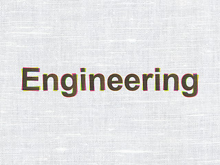 Image showing Science concept: Engineering on fabric texture background