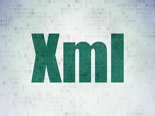 Image showing Database concept: Xml on Digital Paper background