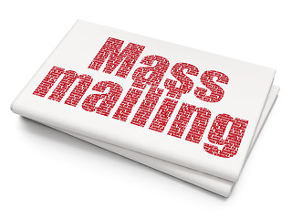 Image showing Marketing concept: Mass Mailing on Blank Newspaper background