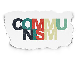 Image showing Politics concept: Communism on Torn Paper background