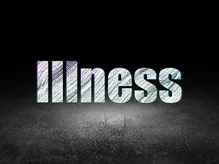 Image showing Medicine concept: Illness in grunge dark room