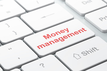 Image showing Money concept: Money Management on computer keyboard background