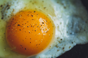 Image showing fried egg on the pan
