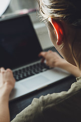 Image showing Woman working on the laptop