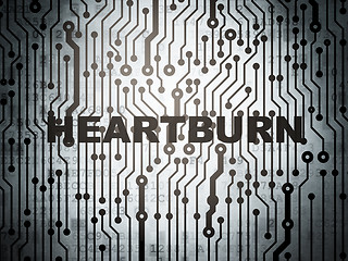 Image showing Health concept: circuit board with Heartburn