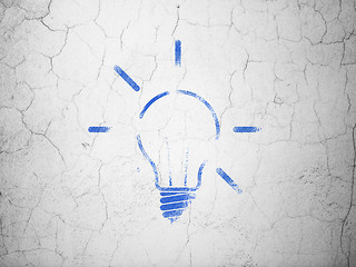 Image showing Business concept: Light Bulb on wall background