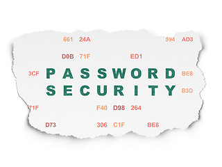 Image showing Protection concept: Password Security on Torn Paper background