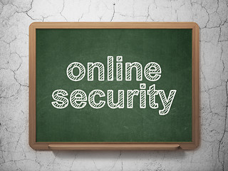 Image showing Safety concept: Online Security on chalkboard background