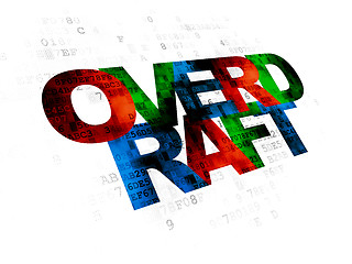 Image showing Business concept: Overdraft on Digital background