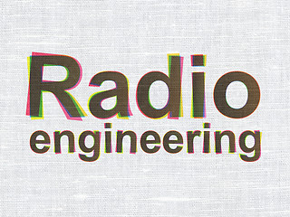 Image showing Science concept: Radio Engineering on fabric texture background