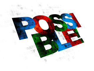 Image showing Business concept: Possible! on Digital background