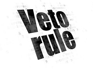 Image showing Political concept: Veto Rule on Digital background