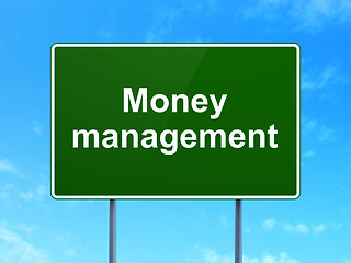 Image showing Banking concept: Money Management on road sign background