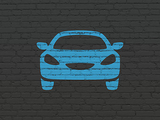 Image showing Vacation concept: Car on wall background