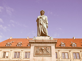 Image showing Schiller statue, Stuttgart vintage