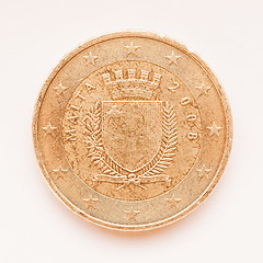 Image showing  Maltese Euro coin vintage