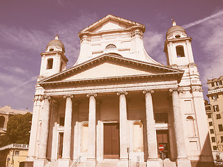 Image showing Santissima Annunziata church in Genoa Italy vintage