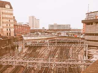 Image showing  Birmingham station vintage