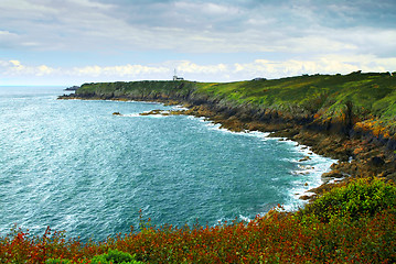 Image showing Atlantic coastline in Brittany, France