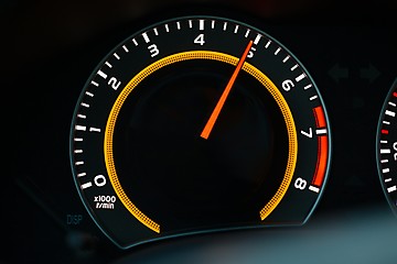 Image showing Tachometer car dashboard