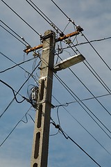 Image showing Electric Lines Column