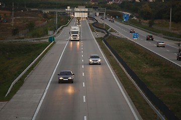 Image showing Highway at dusk