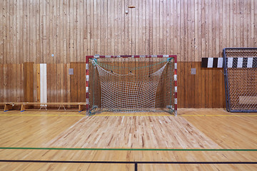 Image showing Retro indoor soccer goal