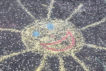Image showing sun on pavement