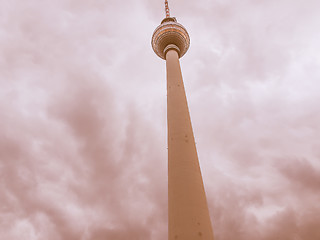 Image showing TV Tower Berlin vintage