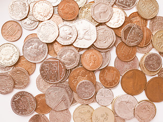 Image showing  Pound coins vintage