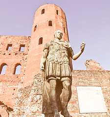 Image showing Roman statue of Augustus vintage