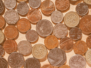 Image showing  Pound coins vintage