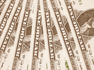 Image showing  Dollar notes 1 Dollar vintage