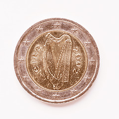 Image showing  Irish 2 Euro coin vintage