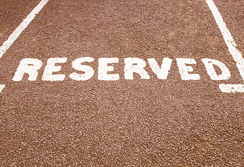 Image showing  Reserved parking sign vintage