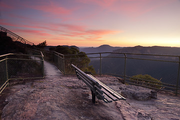 Image showing Spectacular views from Pulpit Rock Blackheath Blue Mountains