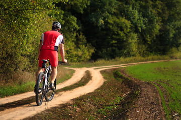 Image showing Rider in action at Freestyle Mountain Bike Session