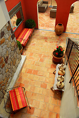 Image showing Courtyard of a villa