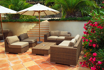 Image showing Patio of a villa