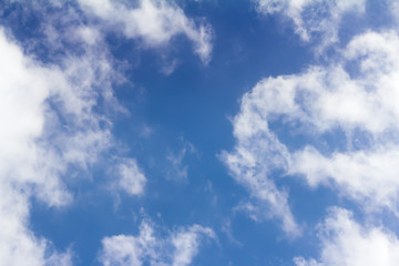 Image showing Blue sky and white fluffy clouds.