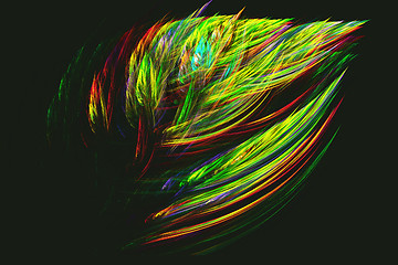 Image showing Fractal image: colorful glow lines